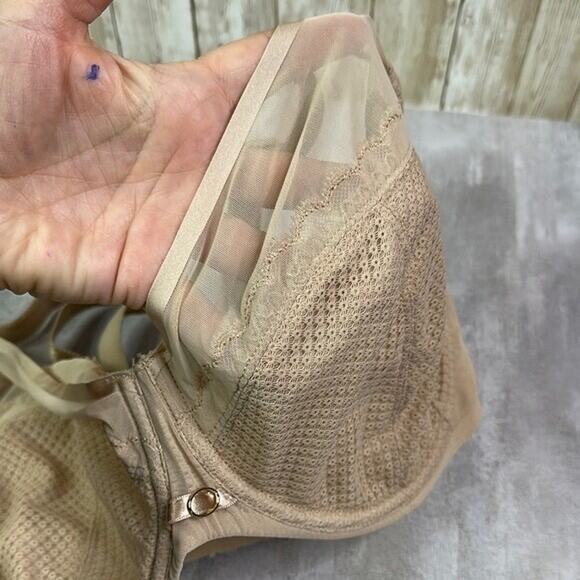 Chantelle Elegant Nude Lace Bra 36DDDD - Picture 3 of 7